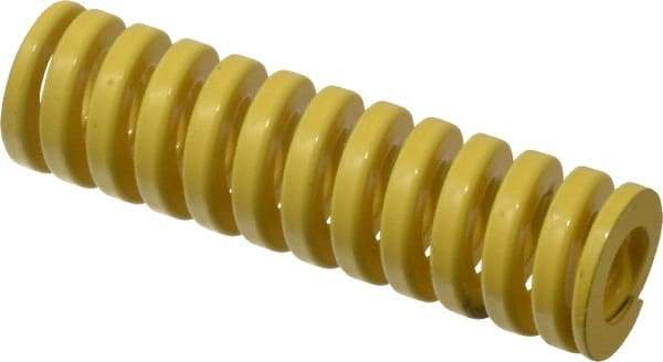 Dayton Lamina - 1" Hole Diam, 1/2" Rod Diam, 3-1/2" Free Length, Yellow Die Spring - 60.2 Lb Max Deflection, 0.88" Max Deflection, Extra Heavy Duty, Chromium Vanadium Steel - Eagle Tool & Supply