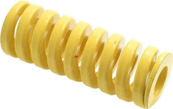 Dayton Lamina - 1-1/2" Hole Diam, 3/4" Rod Diam, 4" Free Length, Yellow Die Spring - 139 Lb Max Deflection, 1" Max Deflection, Extra Heavy Duty, Chromium Vanadium Steel - Eagle Tool & Supply