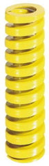 Dayton Lamina - 5/8" Hole Diam, 11/32" Rod Diam, 4" Free Length, Yellow Die Spring - 15.1 Lb Max Deflection, 1" Max Deflection, Extra Heavy Duty, Chromium Vanadium Steel - Eagle Tool & Supply