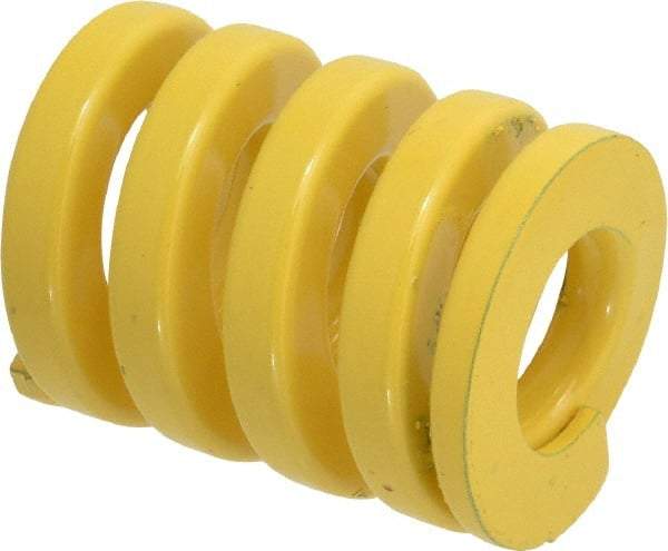 Dayton Lamina - 2" Hole Diam, 1" Rod Diam, 2-1/2" Free Length, Yellow Die Spring - 414 Lb Max Deflection, 0.63" Max Deflection, Extra Heavy Duty, Chromium Vanadium Steel - Eagle Tool & Supply