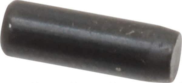 Holo-Krome - 1/8" Diam x 3/8" Pin Length Grade 8 Alloy Steel Standard Dowel Pin - Black Luster Finish, C 47-58 & C 60 (Surface) Hardness, 1 Beveled & 1 Rounded End - Eagle Tool & Supply