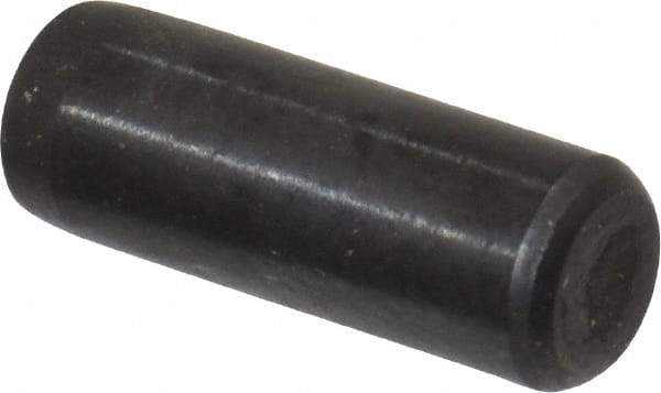 Holo-Krome - 3/16" Diam x 1/2" Pin Length Grade 8 Alloy Steel Standard Dowel Pin - Black Luster Finish, C 47-58 & C 60 (Surface) Hardness, 1 Beveled & 1 Rounded End - Eagle Tool & Supply