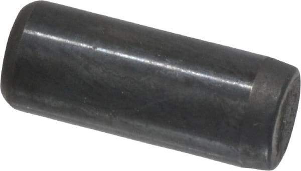 Holo-Krome - 1/4" Diam x 5/8" Pin Length Grade 8 Alloy Steel Standard Dowel Pin - Black Luster Finish, C 47-58 & C 60 (Surface) Hardness, 1 Beveled & 1 Rounded End - Eagle Tool & Supply