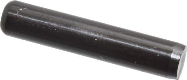 Holo-Krome - 1/4" Diam x 1-1/4" Pin Length Grade 8 Alloy Steel Standard Dowel Pin - Black Luster Finish, C 47-58 & C 60 (Surface) Hardness, 1 Beveled & 1 Rounded End - Eagle Tool & Supply