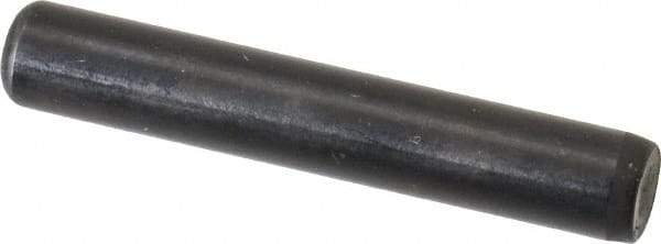 Holo-Krome - 1/4" Diam x 1-1/2" Pin Length Grade 8 Alloy Steel Standard Dowel Pin - Black Luster Finish, C 47-58 & C 60 (Surface) Hardness, 1 Beveled & 1 Rounded End - Eagle Tool & Supply