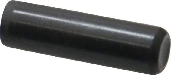 Holo-Krome - 3/8" Diam x 1-1/4" Pin Length Grade 8 Alloy Steel Standard Dowel Pin - Black Luster Finish, C 47-58 & C 60 (Surface) Hardness, 1 Beveled & 1 Rounded End - Eagle Tool & Supply