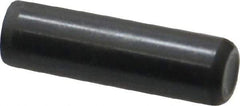 Holo-Krome - 3/8" Diam x 1-1/4" Pin Length Grade 8 Alloy Steel Standard Dowel Pin - Black Luster Finish, C 47-58 & C 60 (Surface) Hardness, 1 Beveled & 1 Rounded End - Eagle Tool & Supply