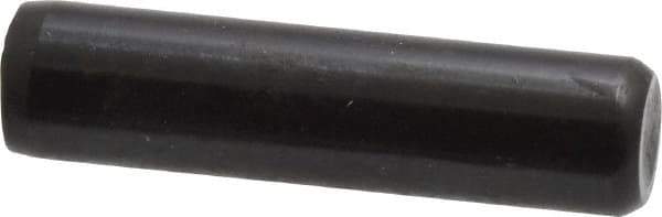 Holo-Krome - 3/8" Diam x 1-1/2" Pin Length Grade 8 Alloy Steel Standard Dowel Pin - Black Luster Finish, C 47-58 & C 60 (Surface) Hardness, 1 Beveled & 1 Rounded End - Eagle Tool & Supply