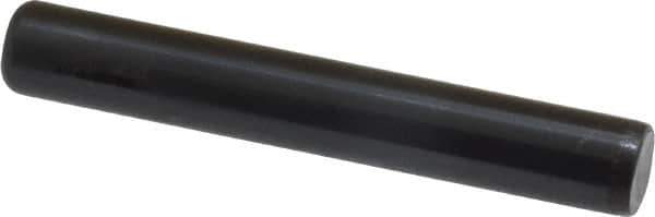 Holo-Krome - 3/8" Diam x 2-1/2" Pin Length Grade 8 Alloy Steel Standard Dowel Pin - Black Luster Finish, C 47-58 & C 60 (Surface) Hardness, 1 Beveled & 1 Rounded End - Eagle Tool & Supply