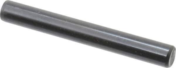 Holo-Krome - 3/8" Diam x 3" Pin Length Grade 8 Alloy Steel Standard Dowel Pin - Black Luster Finish, C 47-58 & C 60 (Surface) Hardness, 1 Beveled & 1 Rounded End - Eagle Tool & Supply