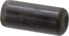 Holo-Krome - 7/16" Diam x 1" Pin Length Grade 8 Alloy Steel Standard Dowel Pin - Black Luster Finish, C 47-58 & C 60 (Surface) Hardness, 1 Beveled & 1 Rounded End - Eagle Tool & Supply