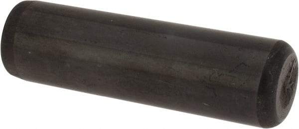 Holo-Krome - 7/16" Diam x 1-1/2" Pin Length Grade 8 Alloy Steel Standard Dowel Pin - Black Luster Finish, C 47-58 & C 60 (Surface) Hardness, 1 Beveled & 1 Rounded End - Eagle Tool & Supply