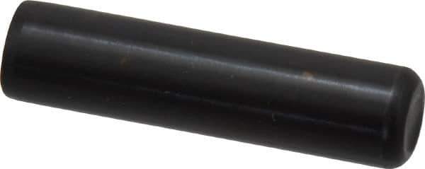 Holo-Krome - 1/2" Diam x 2" Pin Length Grade 8 Alloy Steel Standard Dowel Pin - Black Luster Finish, C 47-58 & C 60 (Surface) Hardness, 1 Beveled & 1 Rounded End - Eagle Tool & Supply