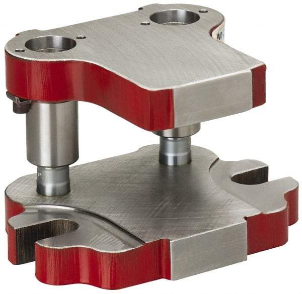 Anchor Danly - 5" Guide Post Length, 1-3/8" Die Holder Thickness, 7" Radius, Back Post Steel Die Set - 8-3/4" Overall Width x 6-5/16" Overall Depth - Eagle Tool & Supply