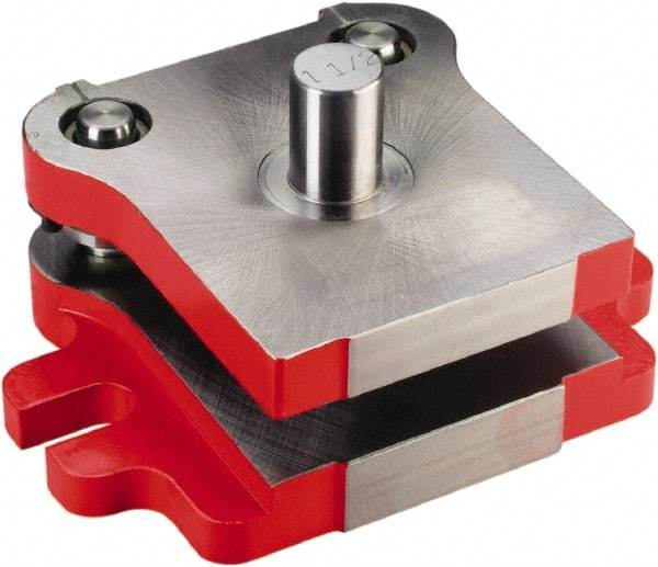 Anchor Danly - 6" Guide Post Length, 1-1/2" Die Holder Thickness, 12-1/4" Radius, Back Post Steel Die Set - 14-7/8" Overall Width x 7-11/16" Overall Depth - Eagle Tool & Supply