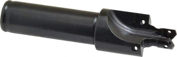 Allied Machine and Engineering - IS0 11926-1, SAE J1926-1/MS-16142 Standard, 7/16-20" Thread, 4 Tube Dash Number, 12° Porting Angle, 0.386" Pilot Diam, 5/8" Shank Diam, Indexable Spade Blade Insert Porting Tool - 2 Porting Inserts, 3.402" Overall Length - Eagle Tool & Supply