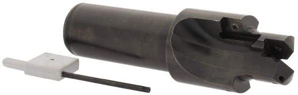 Allied Machine and Engineering - IS0 11926-1, SAE J1926-1/MS-16142 Standard, 7/8-14" Thread, 10 Tube Dash Number, 15° Porting Angle, 0.807" Pilot Diam, 1" Shank Diam, Indexable Spade Blade Insert Porting Tool - 2 Porting Inserts, 4.421" Overall Length - Eagle Tool & Supply