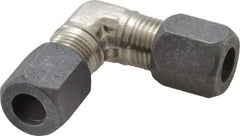 Made in USA - 3/8" OD, Grade 316Stainless Steel Union Elbow - -75 to 750°F, 5/8" Hex, Comp x Comp Ends - Eagle Tool & Supply