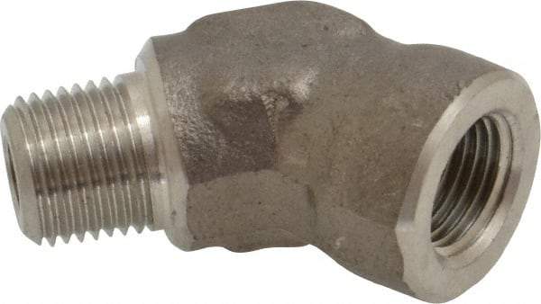 Made in USA - 1/2" Grade 316 Stainless Steel Pipe Fitting - FNPTF x MNPTF End Connections, 3,000 psi - Eagle Tool & Supply