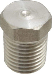 Made in USA - 1/4" Grade 316 Stainless Steel Pipe Hex Head Plug - MNPTF End Connections - Eagle Tool & Supply