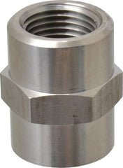 Made in USA - 1" 316 Stainless Steel Pipe Hex Coupling - Eagle Tool & Supply