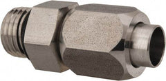 Made in USA - 3/8" Tube OD, 37° Stainless Steel Flared Tube Male Connector - 9/16-18 UNF, Flared to Male SAE O-Ring Ends - Eagle Tool & Supply