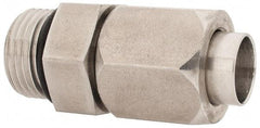 Made in USA - 1/2" Tube OD, 37° Stainless Steel Flared Tube Male Connector - 3/4-16 UNF, Flared to Male SAE O-Ring Ends - Eagle Tool & Supply