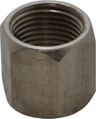 Made in USA - 1/2" Tube OD, 37° Stainless Steel Flared Tube Nut - 3/4-16 UNF, Flare Ends - Eagle Tool & Supply