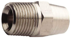 Made in USA - 1/2" Grade 304 Stainless Steel Pipe Hex Nipple - MNPT x Butt Weld End Connections - Eagle Tool & Supply