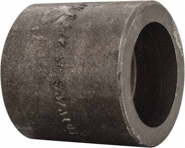 Made in USA - Size 3/4 x 1/2", Class 3,000, Forged Carbon Steel Black Pipe Reducing Coupling - 3,000 psi, Socket Weld End Connection - Eagle Tool & Supply