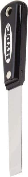 Hyde Tools - 3/4" Wide Chisel Edge Blade Carbon Steel Putty Knife - Stiff, Nylon Handle - Eagle Tool & Supply
