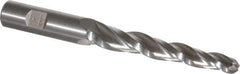 Made in USA - 2° Taper Angle per Side, 3/8" Small End Diam, 3-1/4" LOC, High Speed Steel 3 Flute Tapered Ball End Mill - 5-1/2" OAL, 5/8" Shank Diam - Eagle Tool & Supply