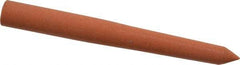 Norton - 3" Long x 5/16" Diam x 5/16" Thick, Aluminum Oxide Sharpening Stone - Round, Fine Grade - Eagle Tool & Supply