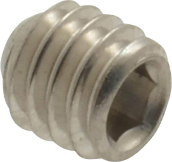 Value Collection - M4x0.70 Metric Coarse, 4mm OAL, Cup Point Set Screw - Grade 18-8 & Austenitic A2 Stainless Steel, 2mm Key - Eagle Tool & Supply