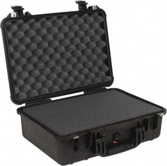 Pelican Products, Inc. - 14-1/16" Wide x 14-1/16" Deep x 6-15/16" High, Clamshell Hard Case - Black, Plastic - Eagle Tool & Supply