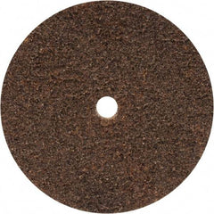 WALTER Surface Technologies - 4-1/2" Coarse Grade Aluminum Oxide Deburring Disc - 7/16" Center Hole, Hook & Loop Connection, Tan, 11,000 Max RPM - Eagle Tool & Supply