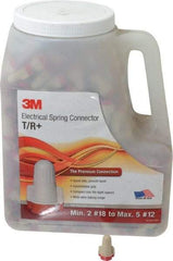 3M - 2, 18 to 5, 12 AWG, 600 Volt, Flame Retardant, Wing Twist on Wire Connector - Red & Tan, 221°F - Eagle Tool & Supply