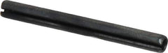 Made in USA - 5/32" Diam x 1-1/2" Long Slotted Spring Pin - Grade 1070-1090 Alloy Steel, Black Oxide Finish - Eagle Tool & Supply