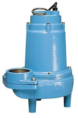 Little Giant Pumps - 1 hp, 11 Amp Rating, 230 Volts, Nonautomatic Operation, Sewage Pump - 1 Phase, Cast Iron Housing - Eagle Tool & Supply