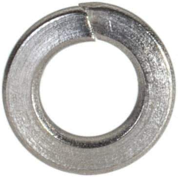 Value Collection - #5, 0.031" Thick Split Lock Washer - 18-8 Stainless Steel, Uncoated, 0.127" Min ID, 0.133" Max ID, 0.236" Max OD - Eagle Tool & Supply