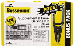 Cooper Bussmann - 32 to 250 VAC/VDC, Fuse Service Kit - 20 Amps, Glass and Ceramic - Eagle Tool & Supply