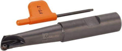 Kennametal - 1/2" Cutting Diam, 5/8" Shank Diam, 1/2" Max Depth of Cut, Straight Shank Indexable Copy End Mill - 1 Insert, RD.X 07.. Insert, KDM Toolholder, Through Coolant - Eagle Tool & Supply