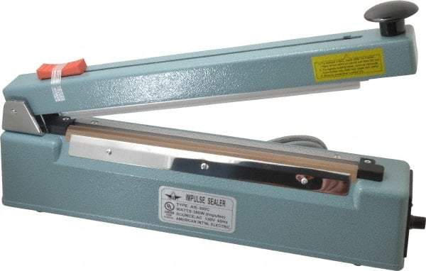 Value Collection - 12" Max Seal, 6 mil Thick, Table Top Thermal Impulse Sealer with Cutter - 380 Watts - Eagle Tool & Supply