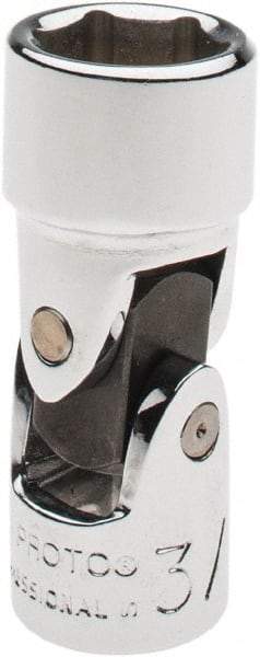 Proto - 3/8", 1/4" Drive, Standard Hand Socket - 6 Points, 1-13/32" OAL, Alloy Steel, Chrome Finish - Eagle Tool & Supply