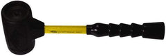 NUPLA - 6 Lb Head 3" Face Tough Polymer Nonmarring Hammer without Faces - 15-1/2" OAL, Fiberglass Handle - Eagle Tool & Supply