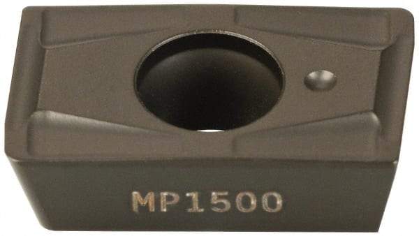 Seco - APFT1604 D15 Grade MP1500 Carbide Milling Insert - TiCN/Al2O3 Finish, 0.187" Thick, 0.031" Corner Radius - Eagle Tool & Supply