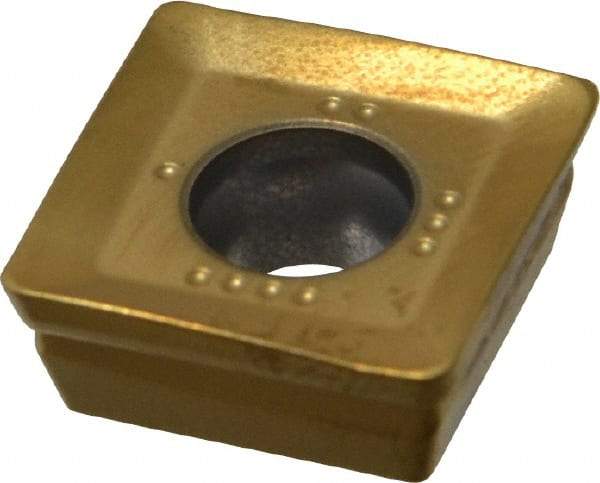 Seco - SONX120508 M12 Grade F40M Carbide Milling Insert - TiAlN/TiN Finish, 0.203" Thick, 1/2" Inscribed Circle, 0.031" Corner Radius - Eagle Tool & Supply