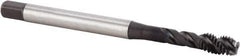 Kennametal - M6x1.00 Metric 3 Flute 6HX Modified Bottoming Spiral Flute Tap - Powdered Metal, TiN/CrC/C Finish, 80mm OAL, Right Hand Flute, Right Hand Thread, Series T631 - Eagle Tool & Supply
