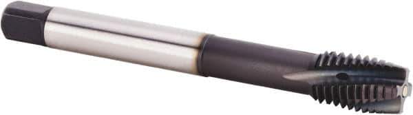 Kennametal - M14x2.00 Metric 4 Flute 6HX Plug Spiral Flute Tap - Powdered Metal, TiN/CrC/C Finish, 110mm OAL, Left Hand Flute, Right Hand Thread, Series T621 - Eagle Tool & Supply