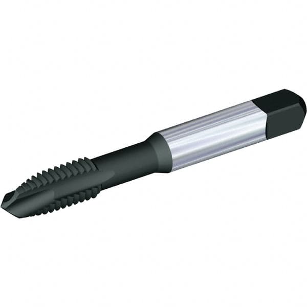 Kennametal - M3x0.50 Metric 6H 2 Flute TiN/CrC/C Finish Vanadium High Speed Steel Spiral Point Tap - Eagle Tool & Supply